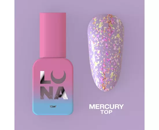 LUNA Mercury Top, Топ з блискітками, 13 ml #1