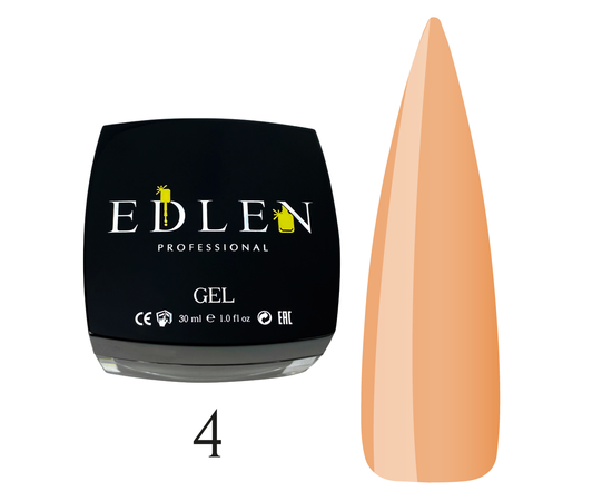 EDLEN Builder Gel №4 Beige, 30 ml, гель для нарощування (попередня колекція) #1