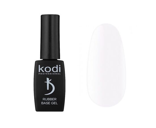 KODI White Rubber base for gel polish, біла каучукова базова основа для гель-лаку, 8 ml #1