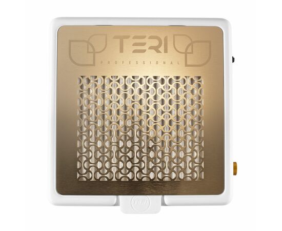 Desktop Nail dust Collector "Teri Turbo M", Витяжка настільна, біла зі сталевою решіткою "gold" #3