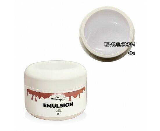 NAILAPEX Emulsion Gel #1, 30 g, Рідкий моделюючий гель, прозорий #1