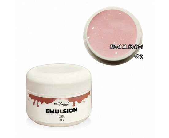 NAILAPEX Emulsion Gel #3, 30 g, Рідкий моделюючий гель, ніжно-рожевий #1