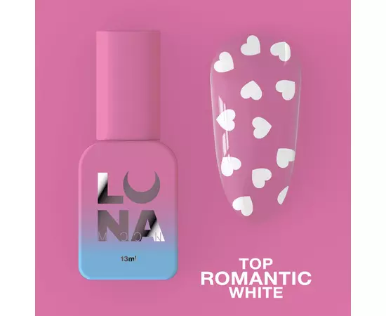LUNA Romantic White Top, топ з білими сердечками, 13 ml #1