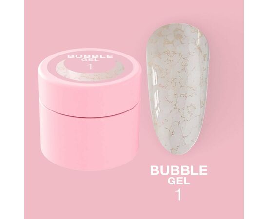 LUNA Bubble Gel #1, гель для дизайну з блискучими частинками, 5 ml #1