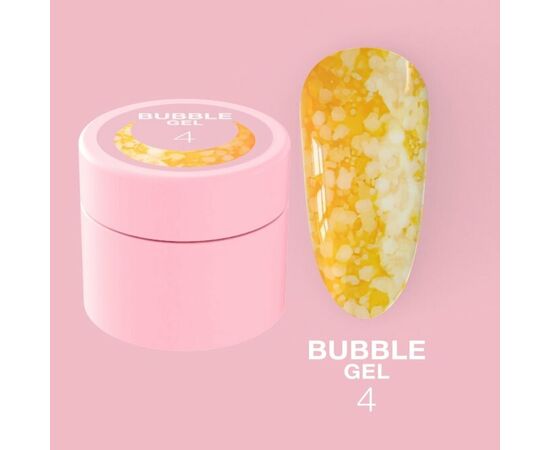 LUNA Bubble Gel #4, гель для дизайну з блискучими частинками, 5 ml #1