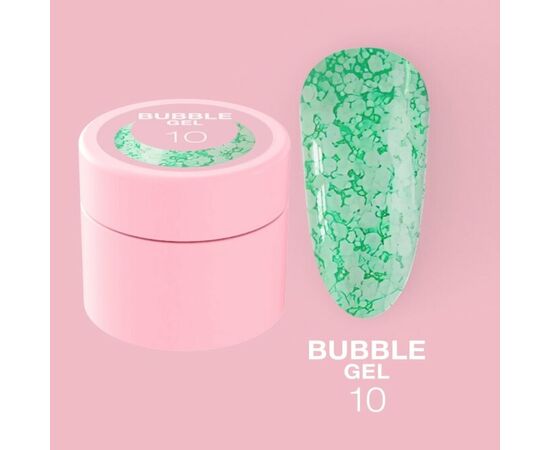 LUNA Bubble Gel #10, гель для дизайну з блискучими частинками, 5 ml #1