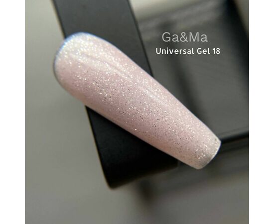 GA&MA. Universal gel 18, Shimmer, гель без опилу, рідкий, з шимером, 30 ml #2