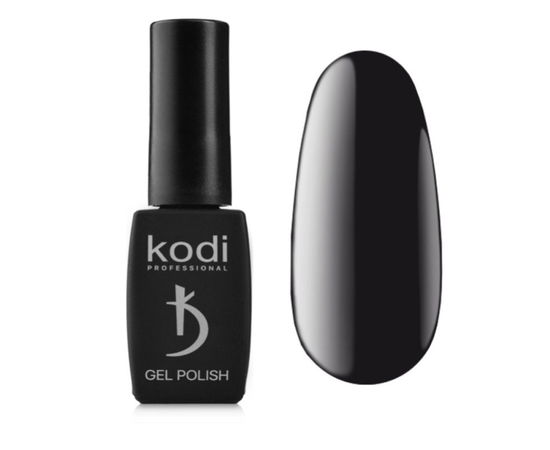 KODI Gel polish #100BW ULTRA Black, насичений чорний, 8 ml, гель-лак #1