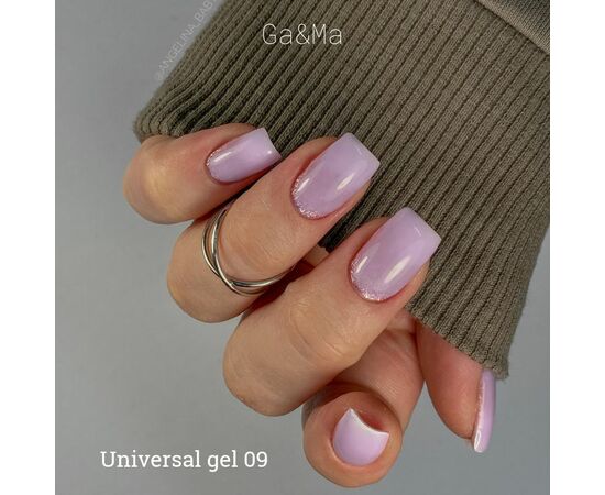 GaMa Universal gel #9, Lilac, гель без опилу, рідкий, 15 ml #4