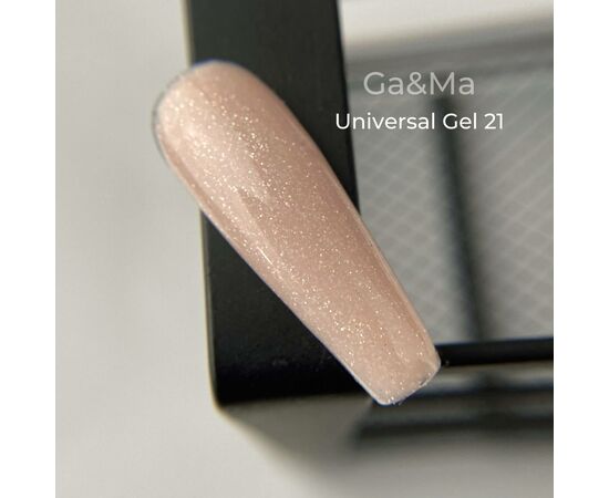 GaMa Universal gel 21, гель без опилу, рідкий, з шимером, 30 ml #2