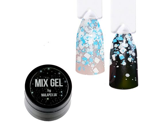 NAILAPEX Mix Gel №12, 5 g, Декор-гель, Вишиванка блакитна #1