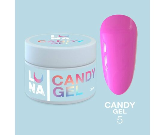 LUNA Candy Gel #5 Pink, 15 ml, гель моделюючий, рожевий #1