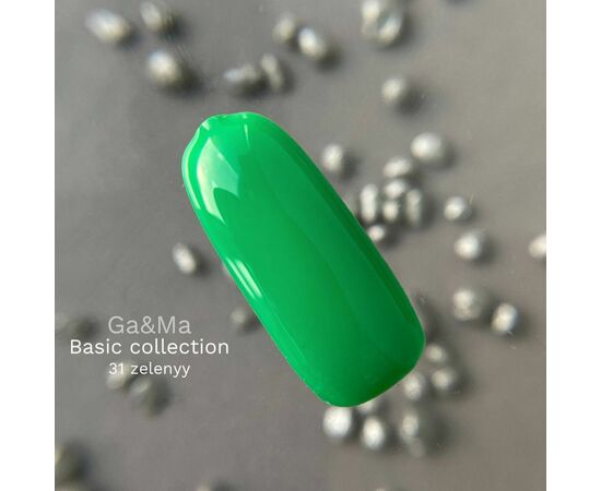 GaMa Gel polish #31 GREEN, зелений, 10 ml, гель-лак #3