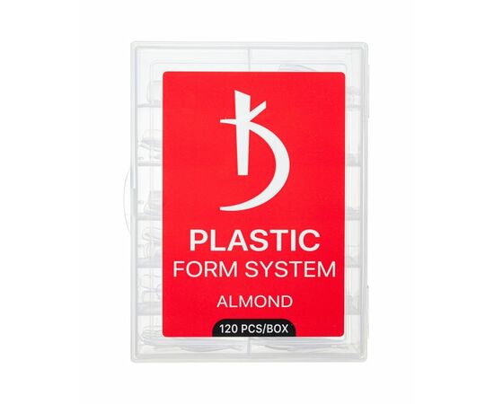 KODI Plastic forms, ALMOND, 120 шт, верхні форми для моделювання нігтів, мигдаль #1