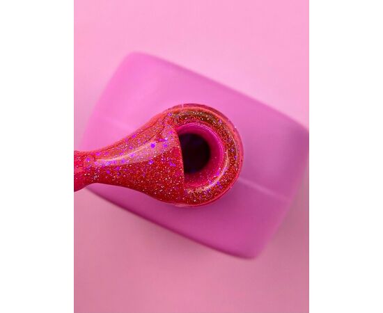 LUNA Light Acrygel #45 Bright pink shimmer, 13 ml, світловідбиваючий рідкий гель, яскраво-рожевий з шимером #4