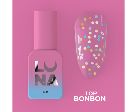 LUNA Bonbon Top, топ з кольоровими пластівцями, 13 ml #1