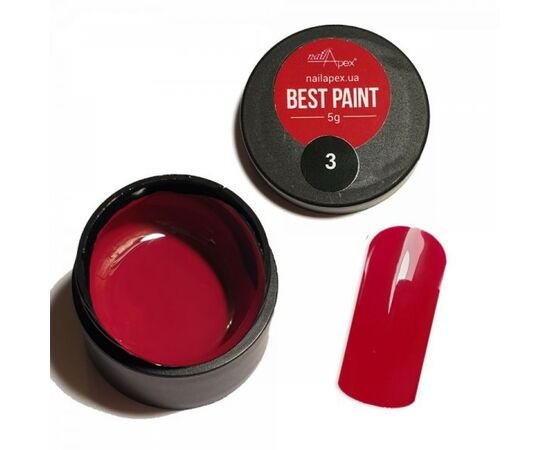 NAILAPEX Best Paint #3, 5 g, Гель-фарба темно-червона #1