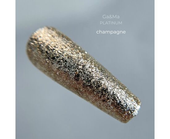 GaMa Platinum CHAMPAGNE, 5 g, Гель для дизайну, рідка поталь #1
