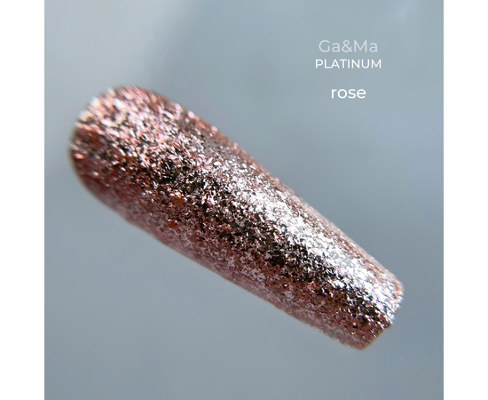 GaMa Platinum ROSE, 5 g, Гель для дизайну, рідка поталь #1