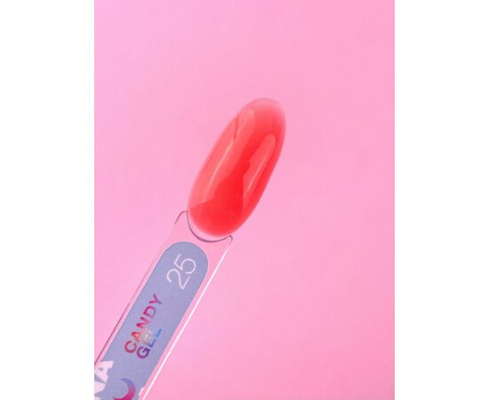 LUNA Candy Builder Gel #25 Bright red, 15 ml, гель моделюючий, яскраво-червоний #2