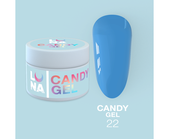 LUNA Candy Builder Gel #22 Sky blue, 15 ml, гель моделюючий, небесно-блакитний #1