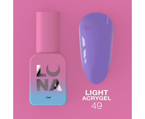 LUNA Light Acrygel #49 Purple, 13 ml, рідкий гель, фіолетовий #1