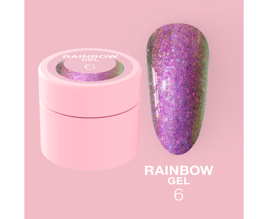 LUNA Rainbow Gel #6, гель для дизайну з ефектом хамелеону, 5 ml #1