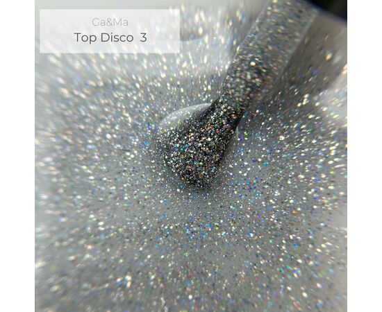 GaMa DISCO SHINE TOP #003, Топ світловідбиваючий, срібло, 15 ml #2