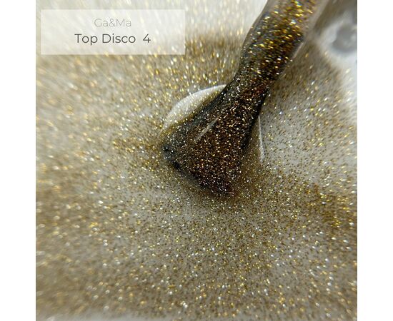 GaMa DISCO SHINE TOP #004, Топ світловідбиваючий, золото, 15 ml #3