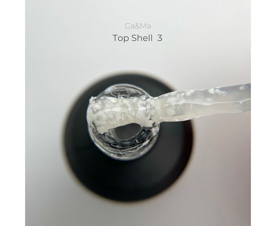 GaMa Shell Top #003, 15 ml, топ з білими пластівцями #3