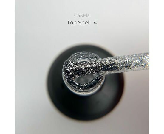 GaMa Shell Top #004, 15 ml, топ зі сріблястими пластівцями #5
