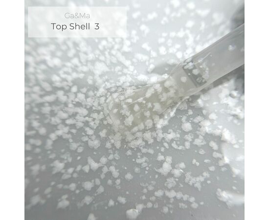 GaMa Shell Top #003, 15 ml, топ з білими пластівцями #2