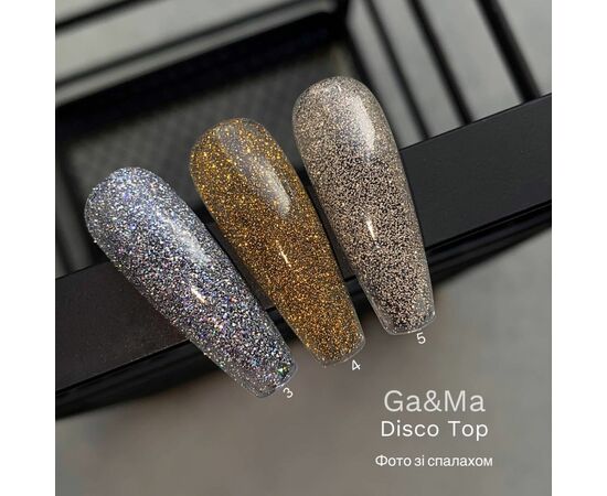 GaMa DISCO SHINE TOP #004, Топ світловідбиваючий, золото, 15 ml #5