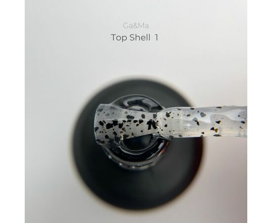 GaMa Shell Top #001, 15 ml, топ з чорними пластівцями #5