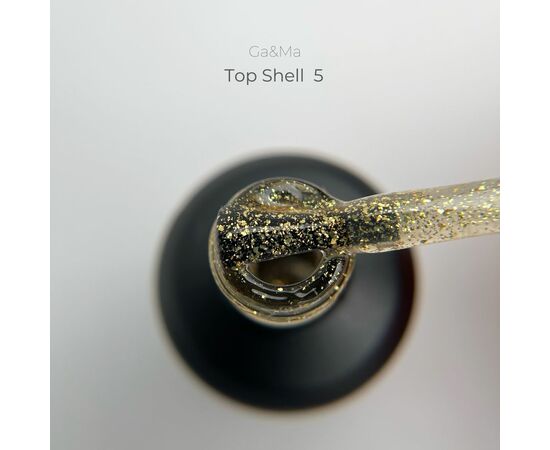 GaMa Shell Top #005, 15 ml, топ із золотистими пластівцями #5