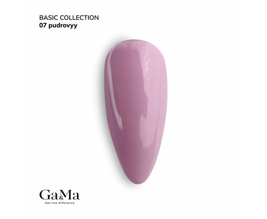 GaMa Gel polish #7 PINK POWDER, пудрово-рожевий, 10 ml, гель-лак #1