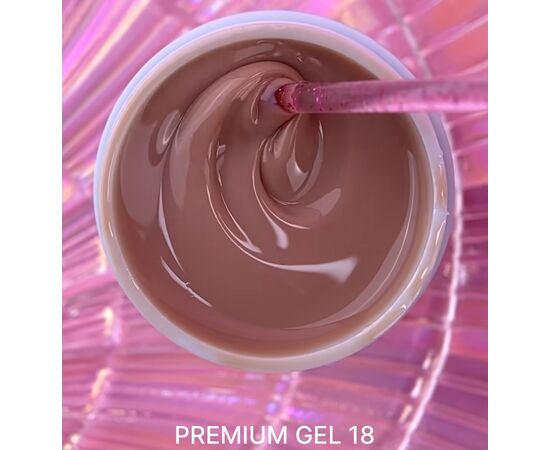 LUNA Premium Builder Gel #18 Milk chocolate, 15 ml, гель моделюючий, молочний шоколад #3