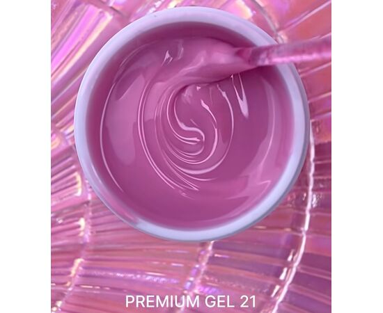 LUNA Premium Builder Gel #21 Pink lilac, 15 ml, моделюючий гель, рожевий бузок #3