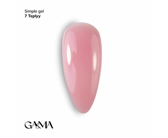 GaMa Simple gel 7 Pink nude, гель без опилу, теплий нюд, 30 ml #1