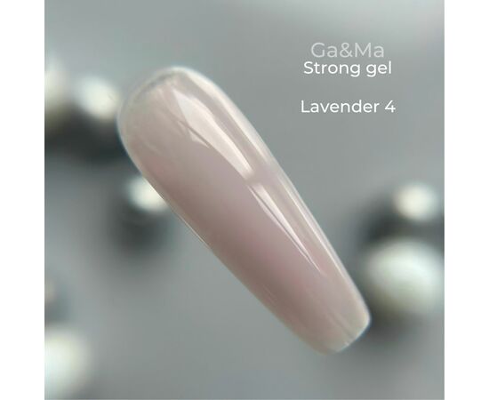 GaMa Strong gel Lavender #004, гель без опилу, лавандовий, 30 ml #4