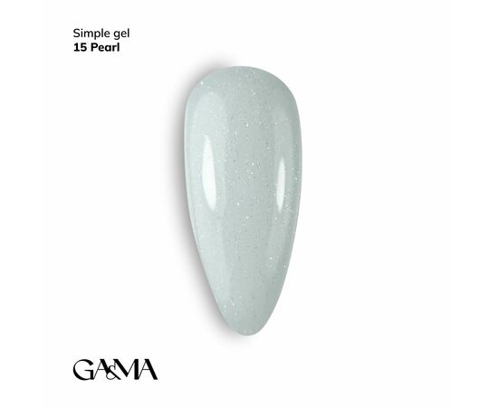 GaMa Simple gel 15 Pearl, гель без опилу, перлинний, 15 ml #2