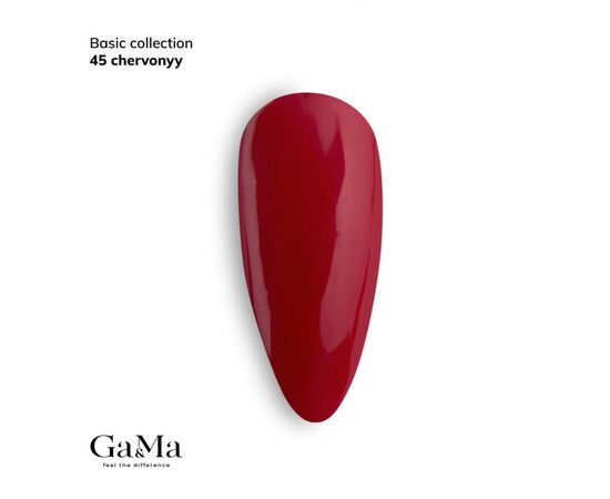 GaMa Gel polish #45 CLASSIC RED, гель-лак, червоний, 10 ml #5