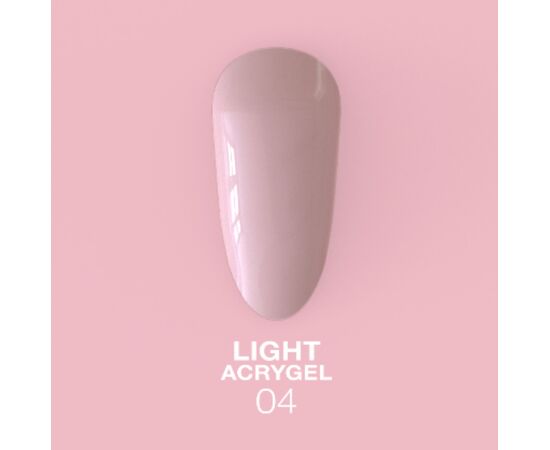 LUNA Light Acrygel #4 Milky nude, 30 ml, рідкий гель, молочний нюд #1
