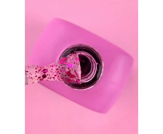 LUNA Pink Top, топ з рожевими блискучими часточками, 13 ml #3