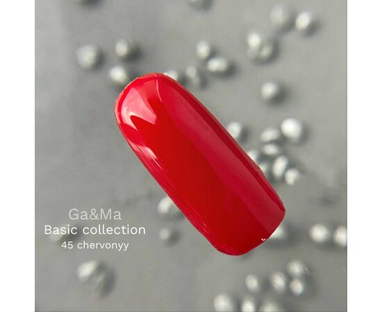 GaMa. Gel polish #45 CLASSIC RED, 10 ml, гель-лак, червоний #2