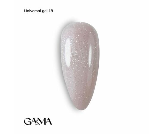 Ga&Ma Universal gel 19, гель без опилу, рідкий, з шимером, 15 ml #1