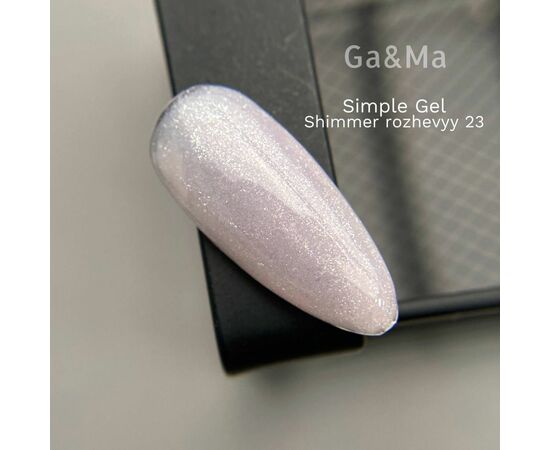 GaMa Simple gel #23 Shimmer Pink, гель без опилу, 30 ml #2
