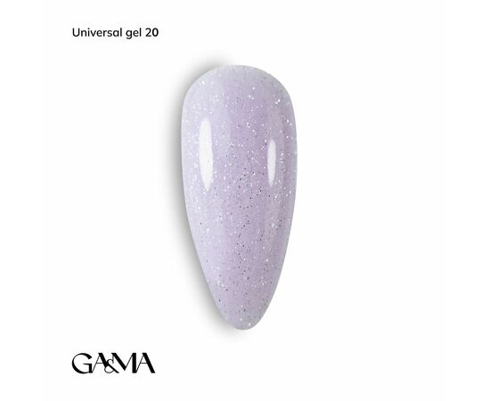 GaMa Universal gel 20, гель без опилу, рідкий, з шимером, 15 ml #1