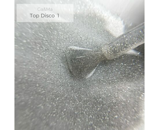 GaMa DISCO SHINE TOP #001, 15 ml, Топ світловідбиваючий, срібло #2