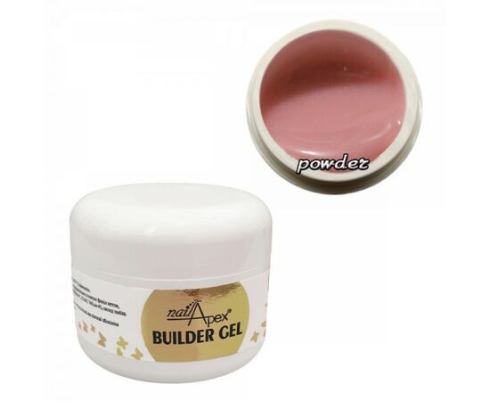 NAILAPEX Builder gel Powder, 30 g, Моделюючий гель "без опилу", рожево-бежевий #1